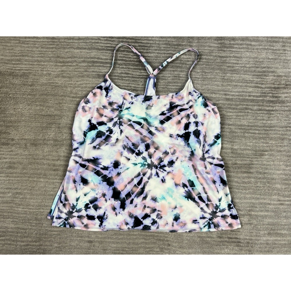 Sports Illustrated Top Womens XL Multicolor Sleeveless Racerback Nylon‎ Blend